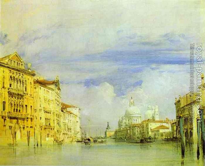 Richard Parkes Bonington : Venice. The Grand Canal.